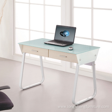 New Modern Design White painting glass Office Desk